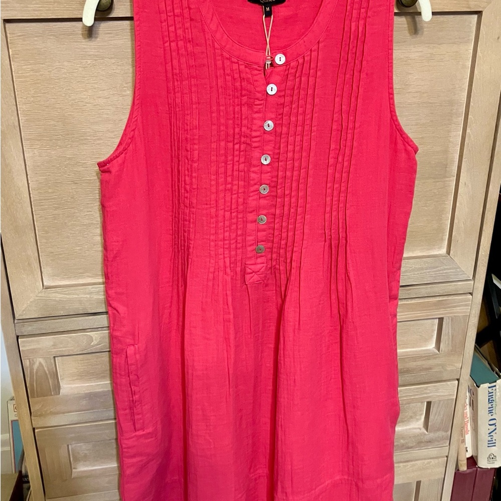 Quince Linen Sleeveless Swing Dress - Picture 6 of 11